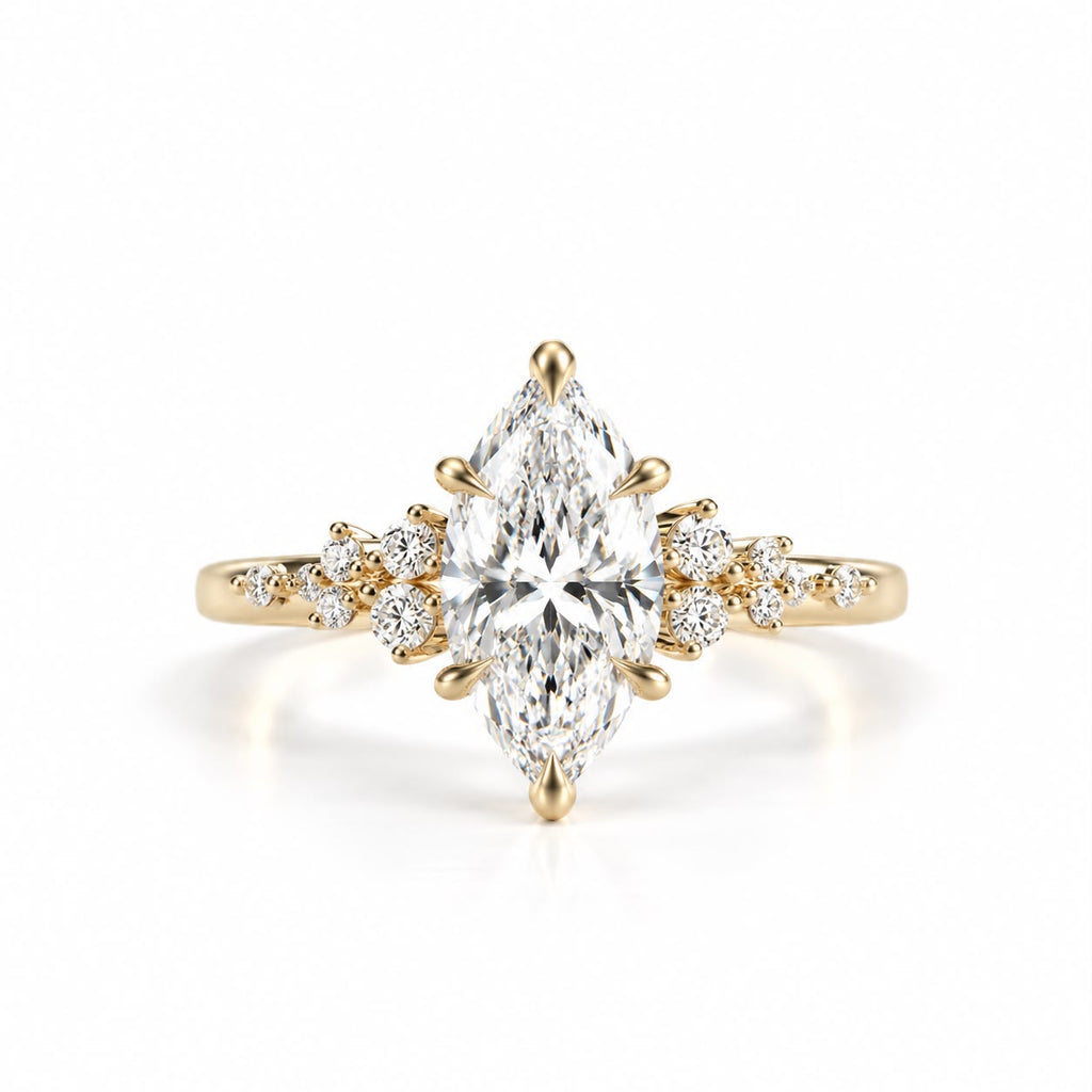 Marquise Pavé Lab-Grown Diamond Ring