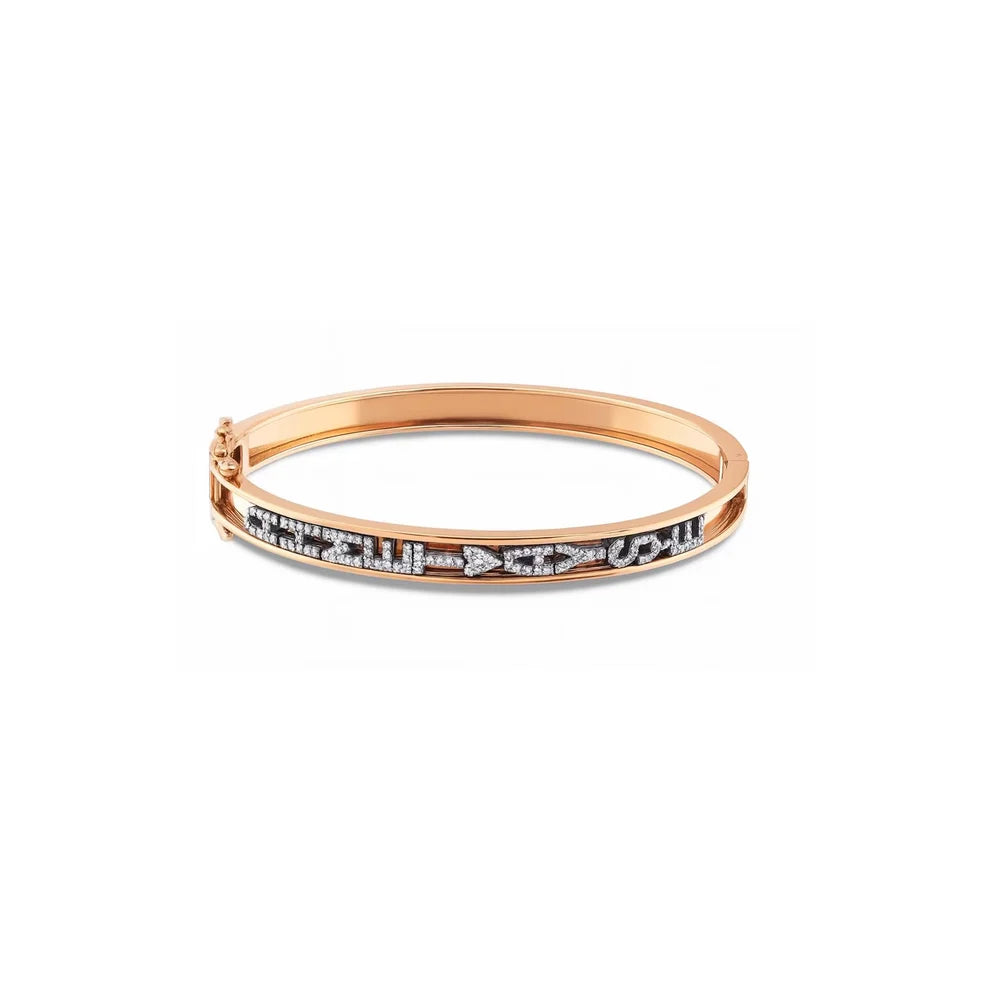 The Signature Charm Bangle - 14K Gold