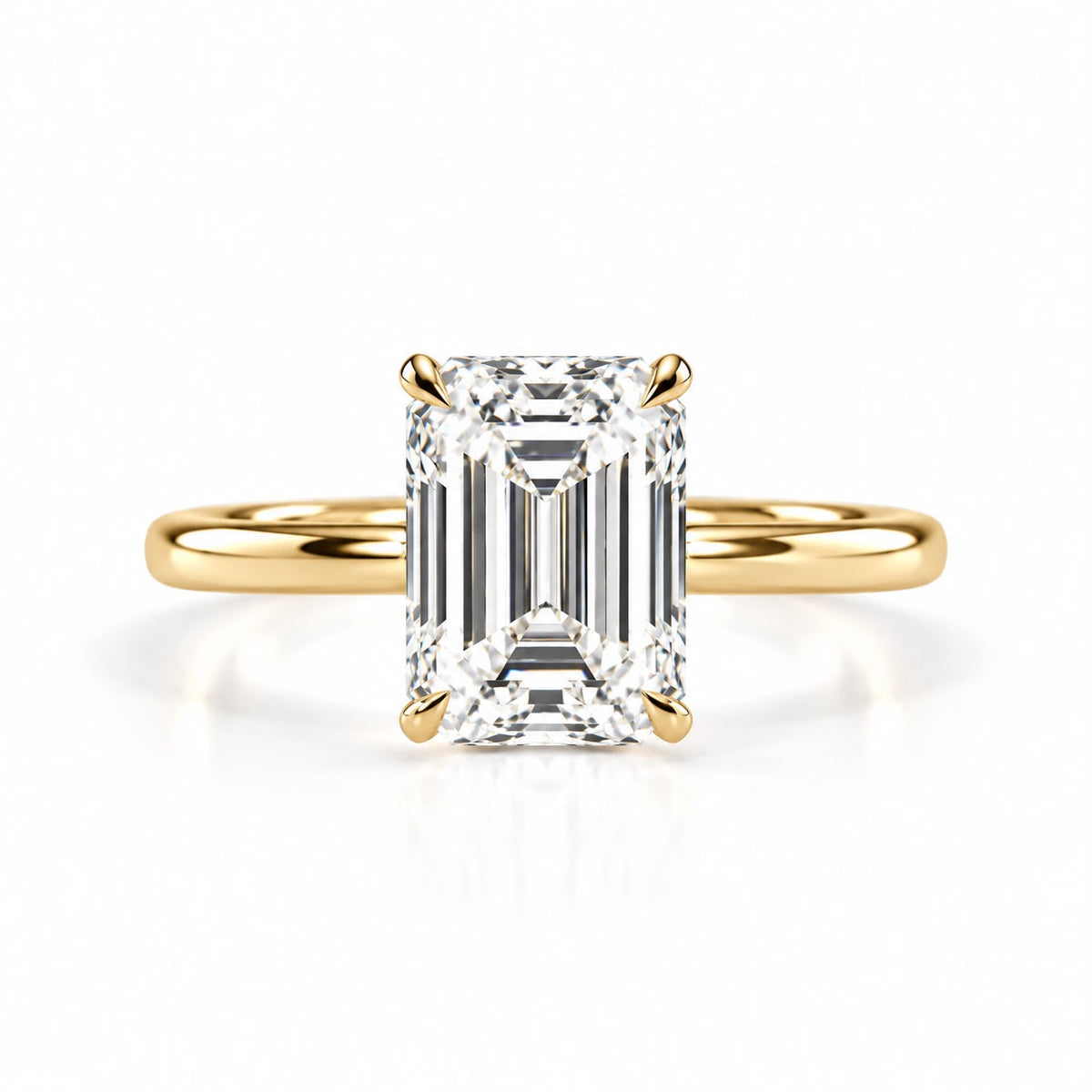 Emerald Lab-Grown Diamond Ring