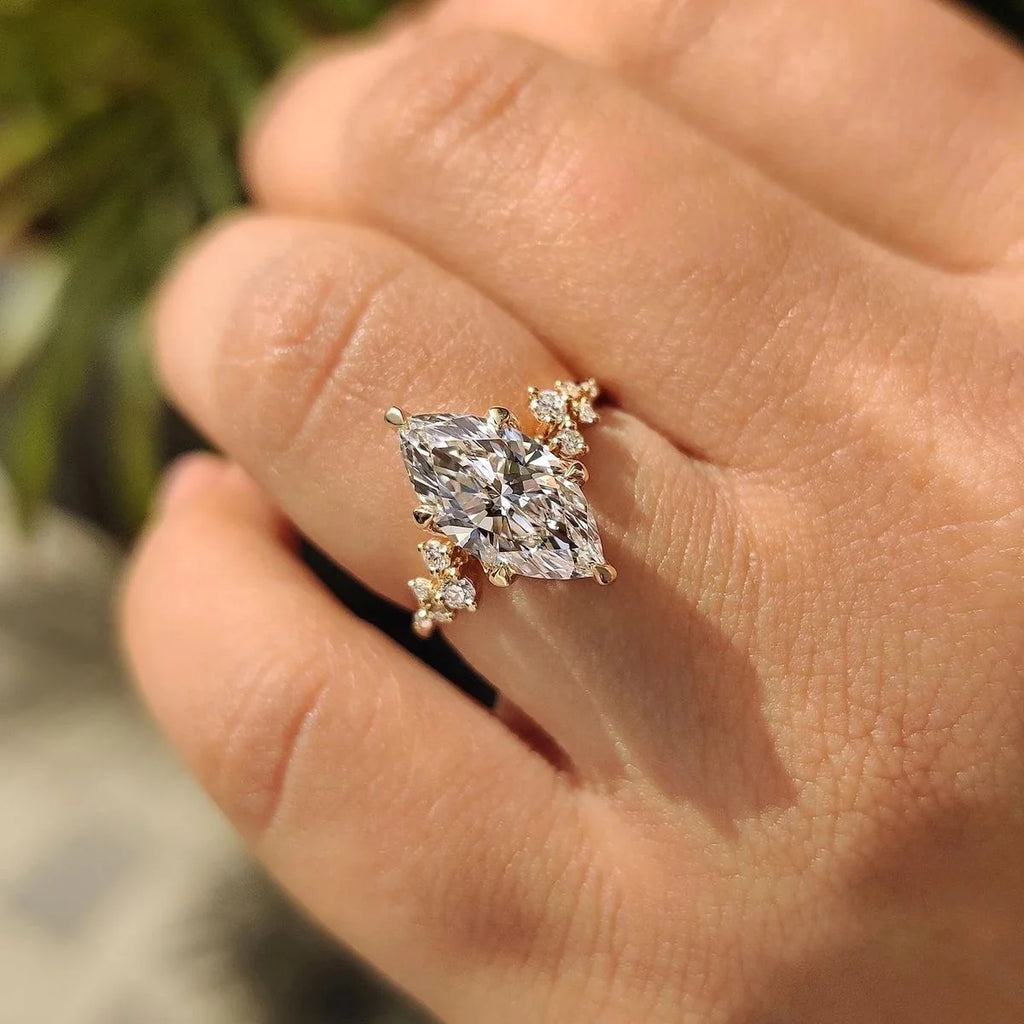 Marquise Pavé Lab-Grown Diamond Ring
